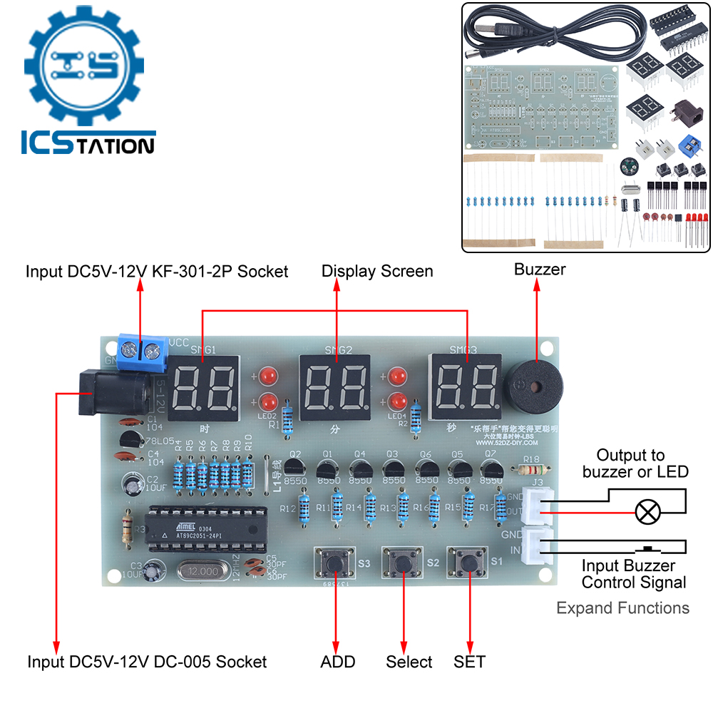 Diy Electronics Learning Kit - DIY Elektronik Kit 6Bit Rote LED