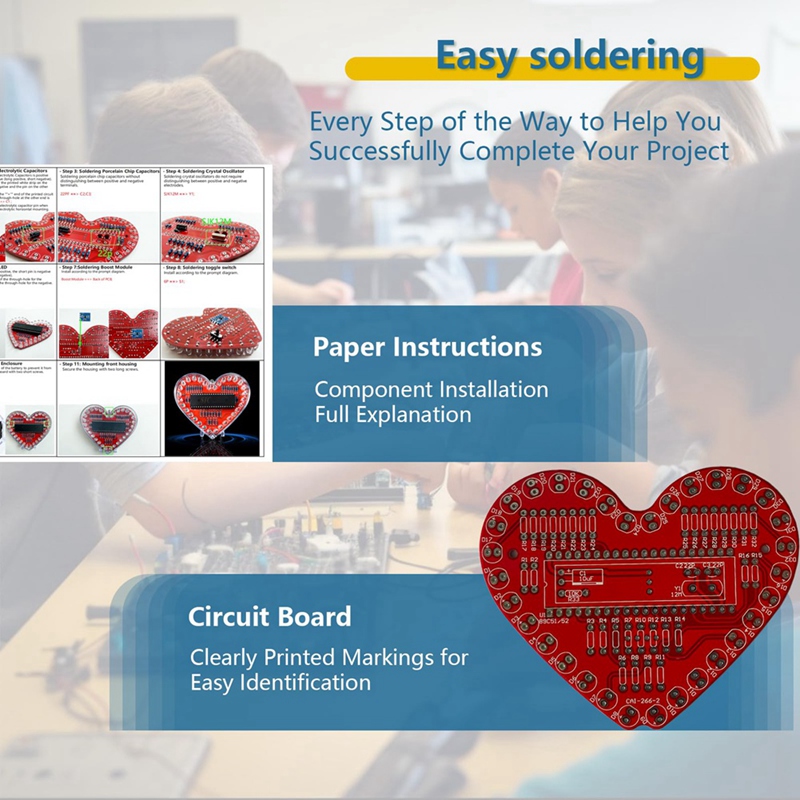 ● Lötübungsset, Herzförmiges L – Diy Electronics Project Kit Bewertung und Preis